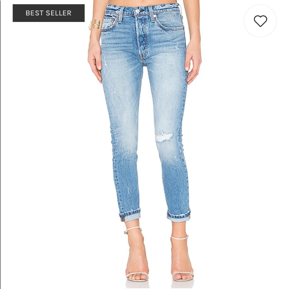 501 Skinny light washed Levi’s